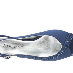 Size 8 David Tate Dainty Slingbacks Navy